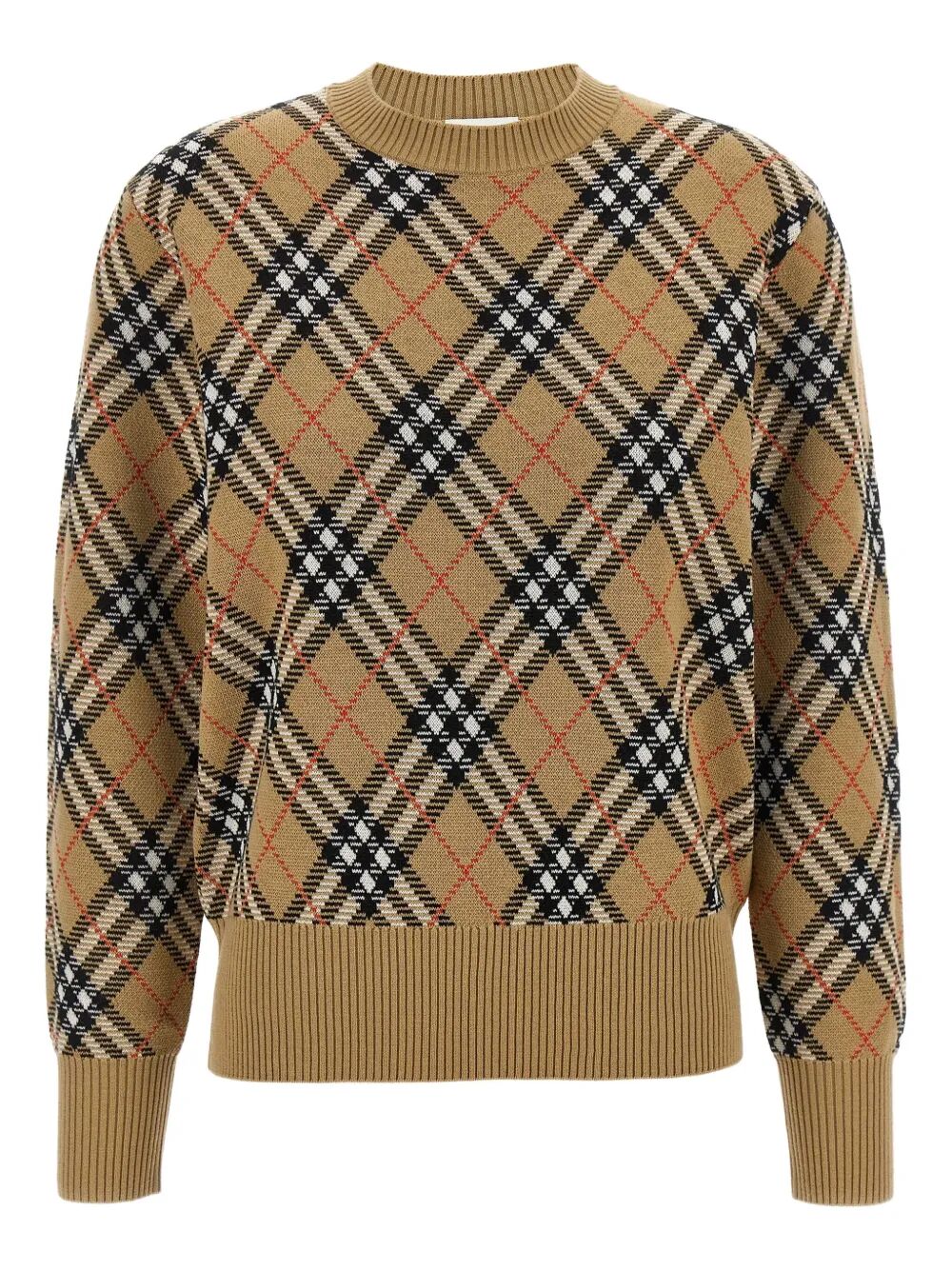 BURBERRY Burberry Women Check-Pattern Wool Sweater