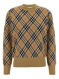 BURBERRY Burberry Women Check-Pattern Wool Sweater