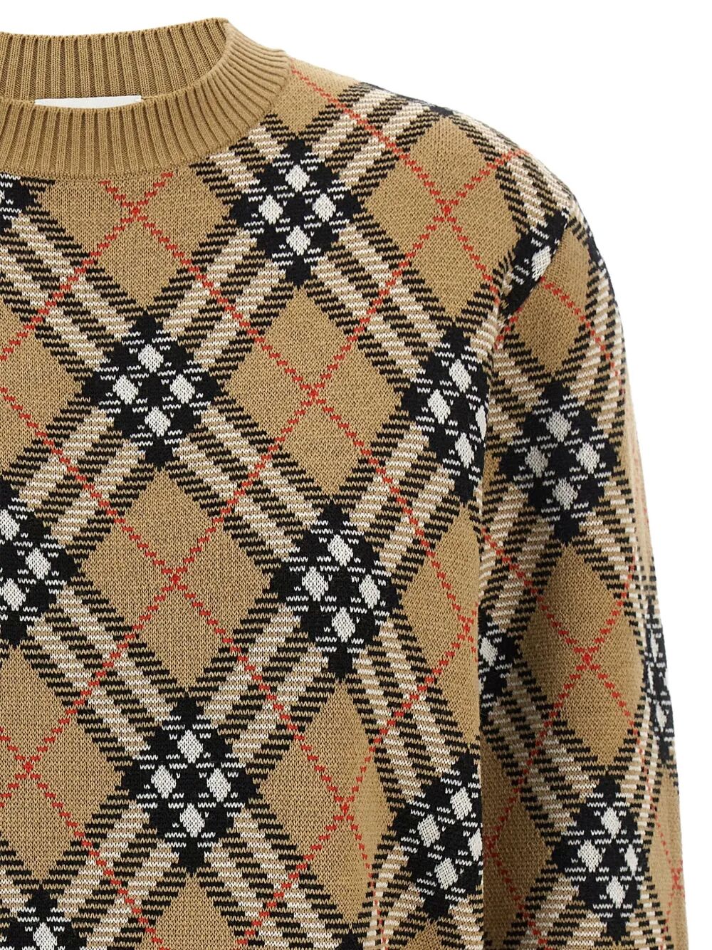 BURBERRY Burberry Women Check-Pattern Wool Sweater
