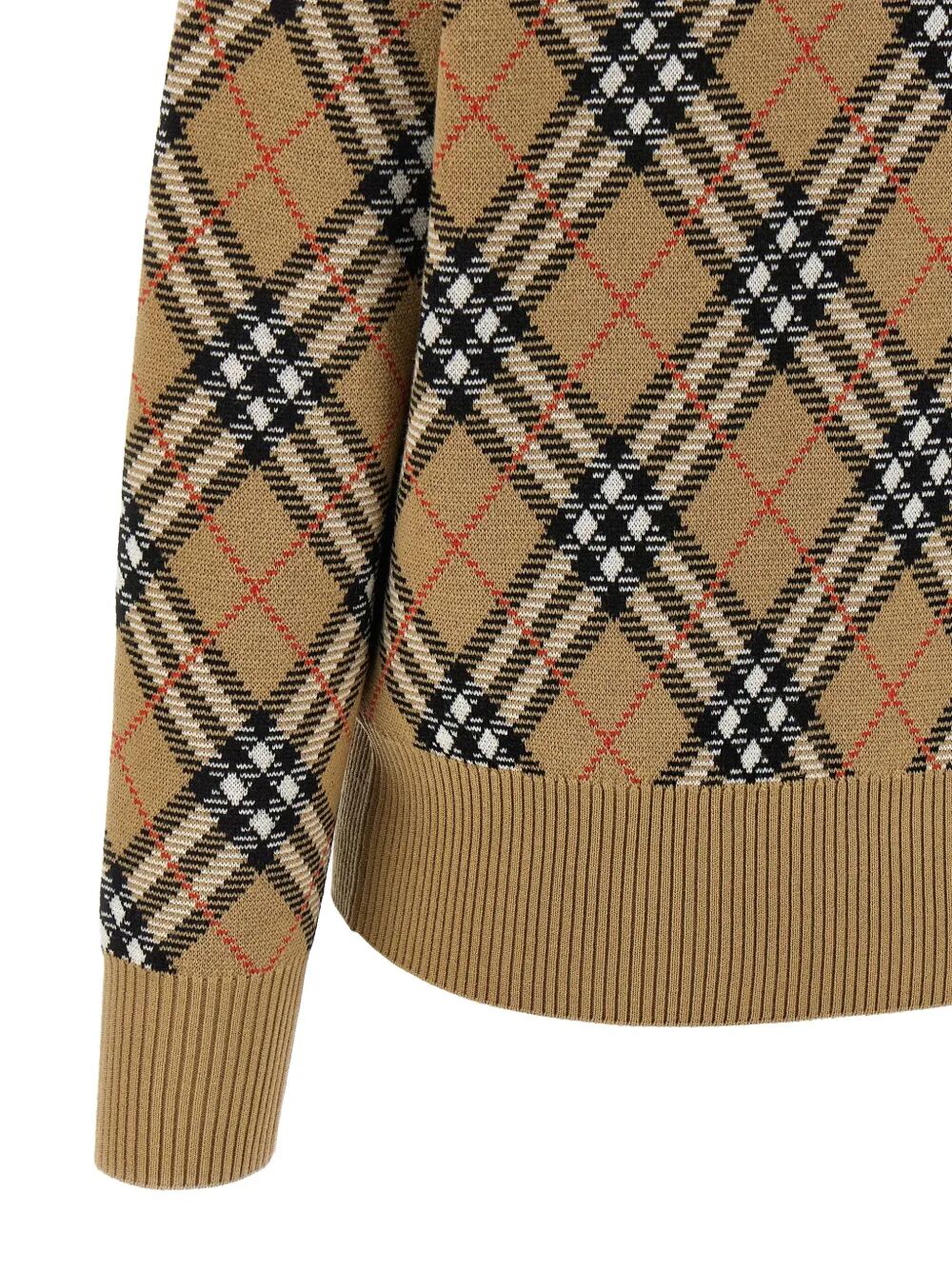 BURBERRY Burberry Women Check-Pattern Wool Sweater