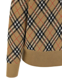 BURBERRY Burberry Women Check-Pattern Wool Sweater