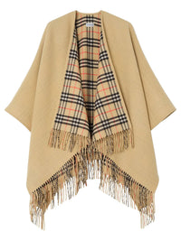 BURBERRY LONDON ENGLAND Mantellina Reversibile In Lana Check Women