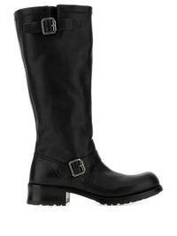 PRADA Prada Women Stivali In Pelle Con Doppia Fibbia