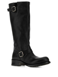 PRADA Prada Women Stivali In Pelle Con Doppia Fibbia