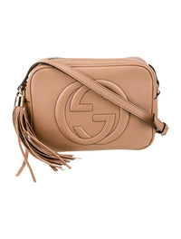 Gucci Soho Wristlet Pouch Leather Camel Leather Bag (Pre-Loved)