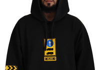 Dolce & Gabbana Black Cotton Hooded DG Shield Pullover Men's Sweater