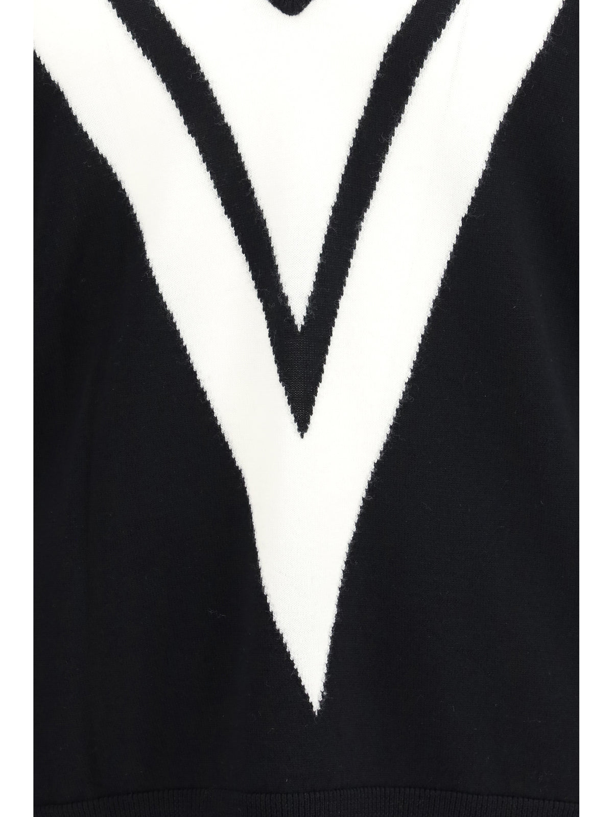 VALENTINO Valentino Men Sweater In Virgin Wool With Intarsia V Detail
