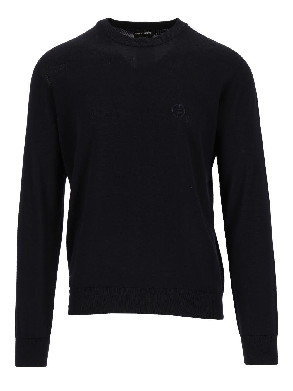 Giorgio Armani Men Crew Neck Wool Sweater