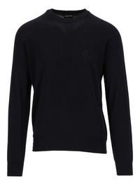 Giorgio Armani Men Crew Neck Wool Sweater