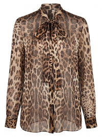 Dolce & Gabbana Women Leo-Print Georgette Shirt
