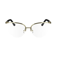 Salvatore Ferragamo Eyeglasses Cat Eye Semi Rim, Black Frame and Clear Demo Lenses Lens SF2227001
