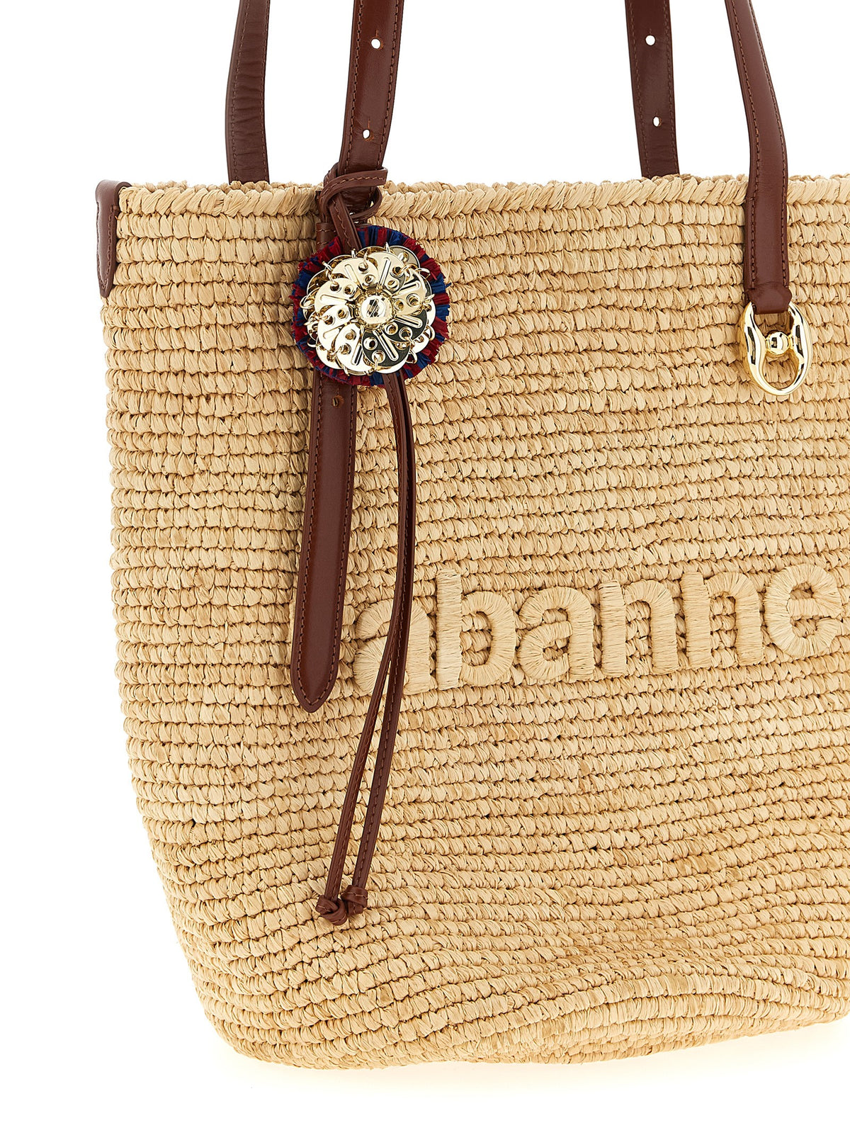 Paco Rabanne Women 'Natural Raffia Tote Bag' Shopping Bag