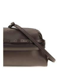Moschino Women Leather Clutch With Buckle Detail