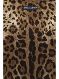 Dolce & Gabbana Women Leopard-Print Cropped T-Shirt