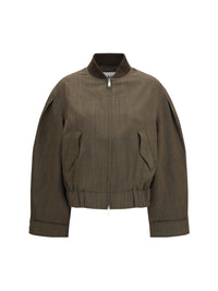Ganni Women Lightweight Wool Bomber Jacket