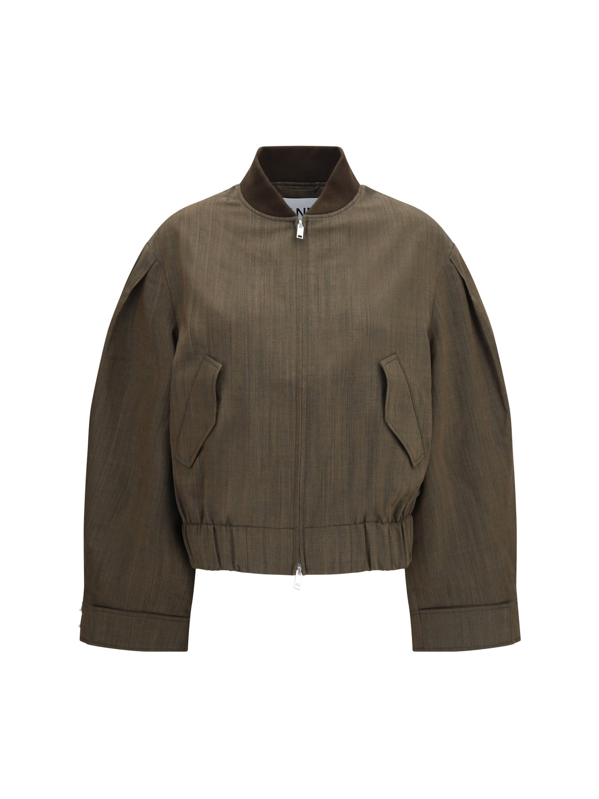 Ganni Women Lightweight Wool Bomber Jacket