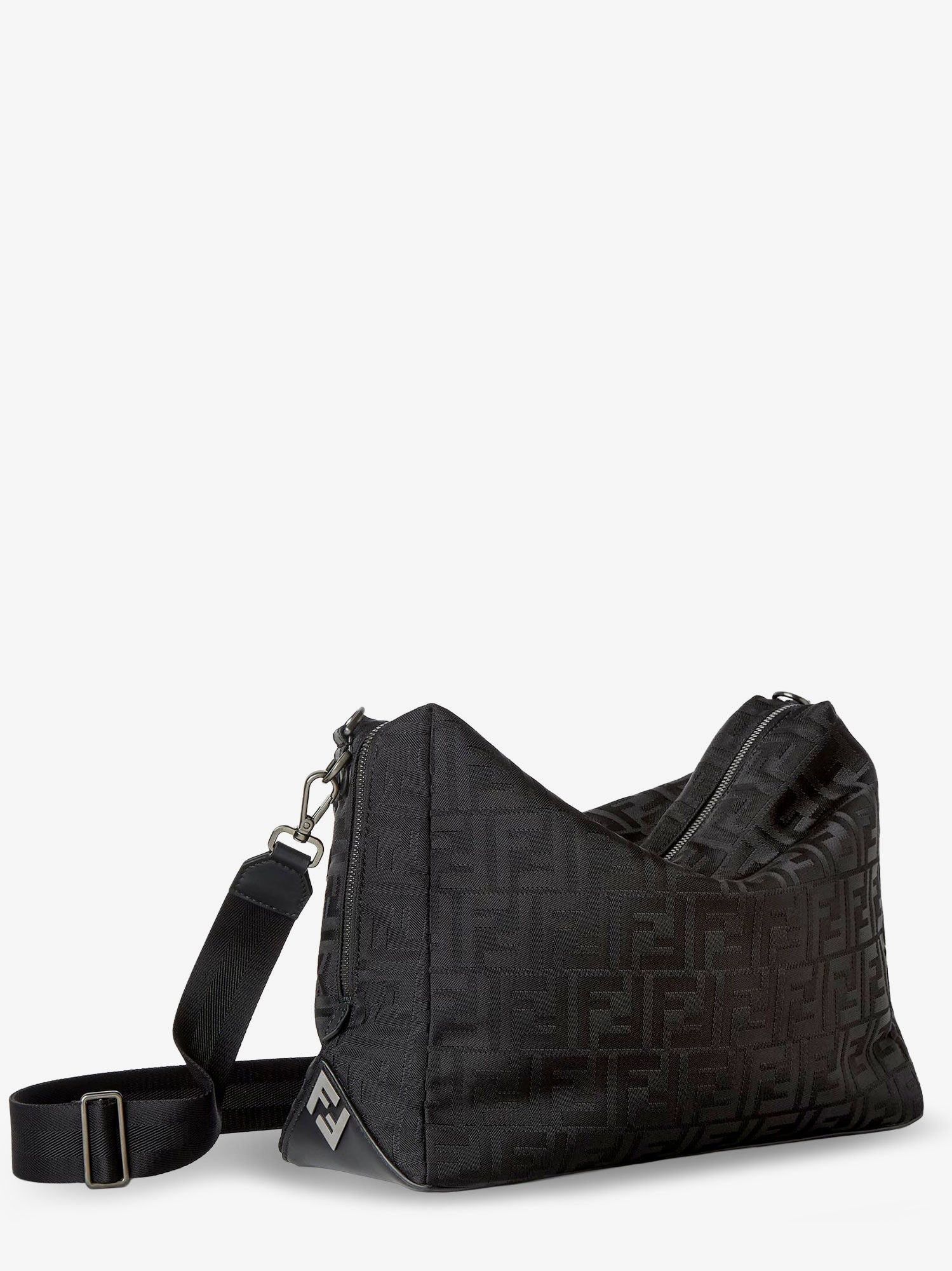 Fendi Men Fendi Lui Large Ff Nylon Crossbody Bag