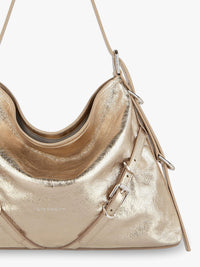 Givenchy Women Voyou Metallized Leather Shoulder Bag