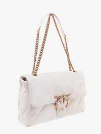 PINKO Pinko Women Matelasse Leather Shoulder Bag With Iconic Love Birds Buckle