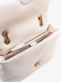Pinko Women Matelasse Leather Shoulder Bag With Iconic Love Birds Buckle