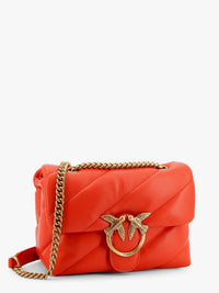 PINKO Pinko Women Matelasse Leather Shoulder Bag With Iconic Love Birds Buckle