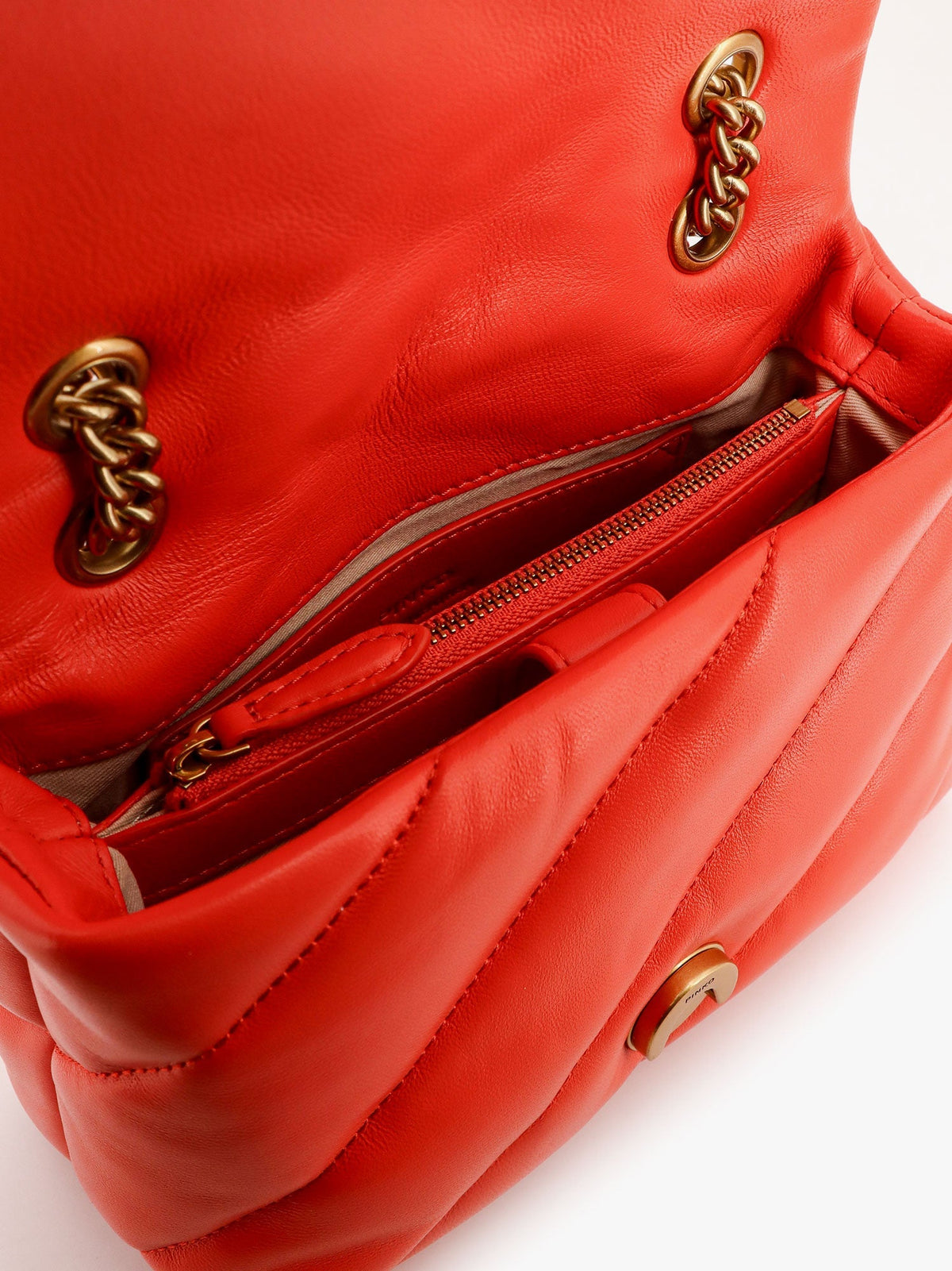 PINKO Pinko Women Matelasse Leather Shoulder Bag With Iconic Love Birds Buckle