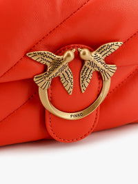 PINKO Pinko Women Matelasse Leather Shoulder Bag With Iconic Love Birds Buckle