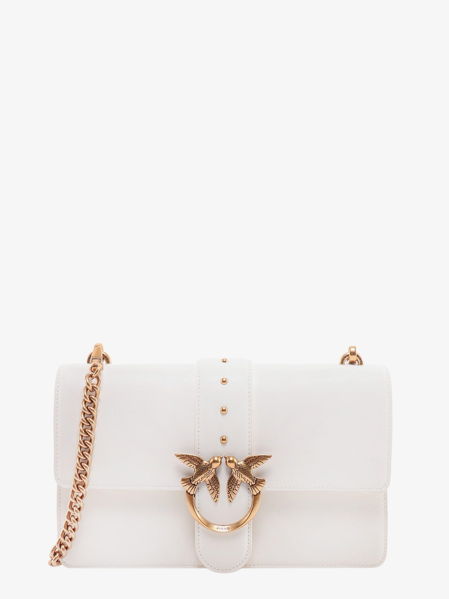 PINKO Pinko Women Leather Shoulder Bag With Love Birds Buckle