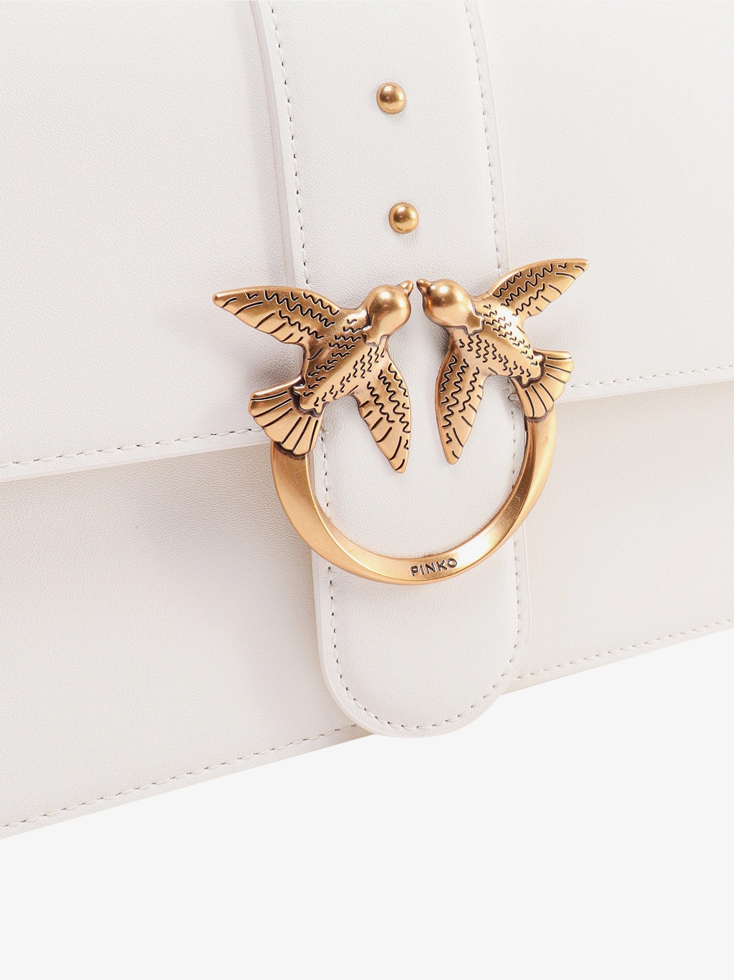 PINKO Pinko Women Leather Shoulder Bag With Love Birds Buckle