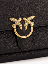 PINKO Pinko Women Leather Shoulder Bag With Metal Love Birds Buckle