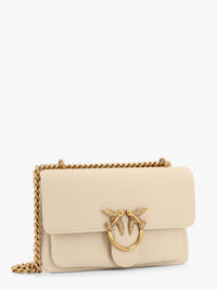 Pinko Women Leather Shoulder Bag With Metal Love Birds Buckle