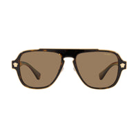 Versace Versace Sunglasses Aviator Full Rim, Havana Frame and Orange Polarized Lens VE21991252LA
