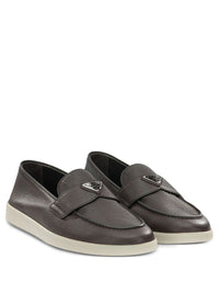 PRADA Prada Men Grained Leather Loafers