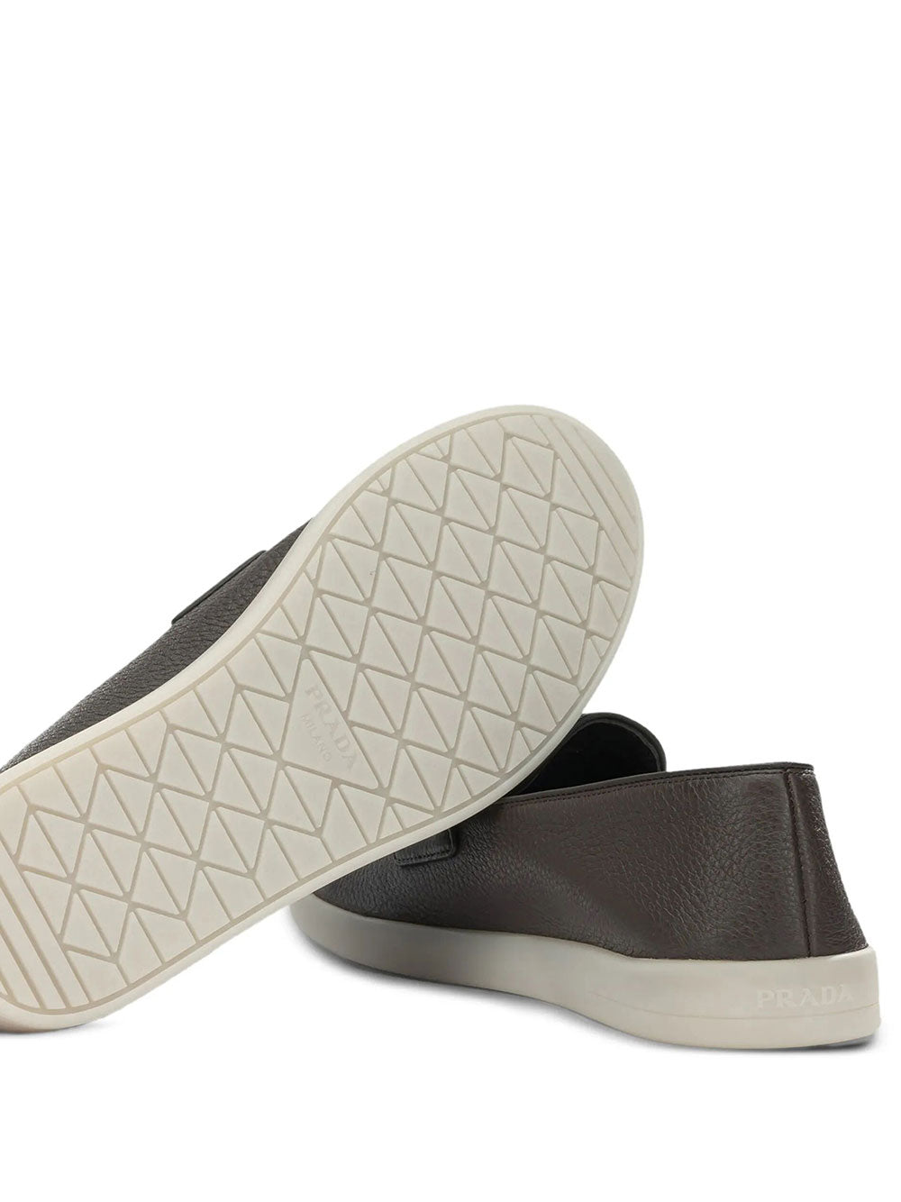 PRADA Prada Men Grained Leather Loafers