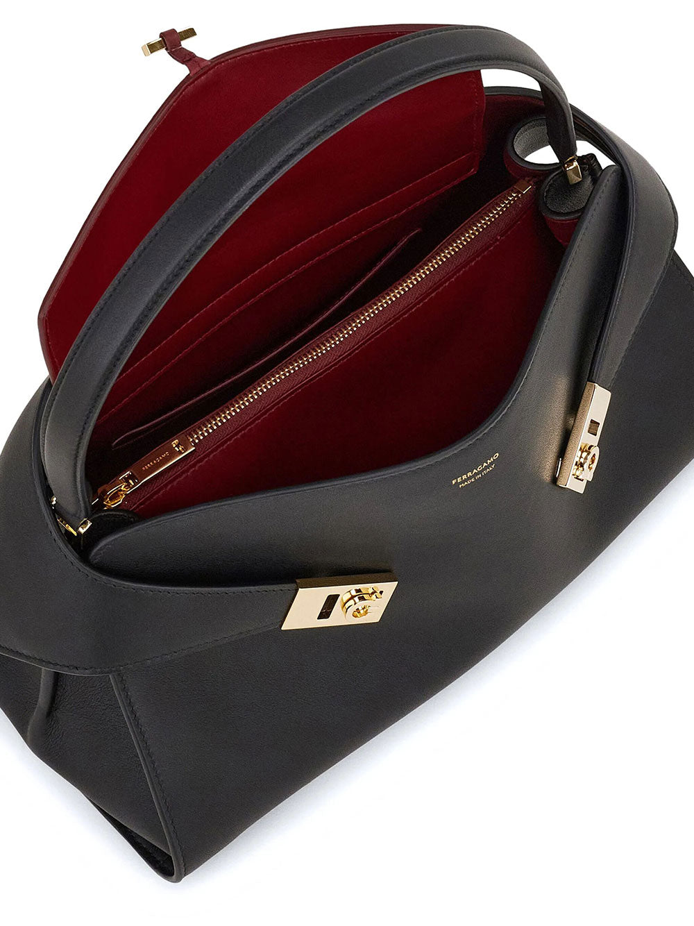 FERRAGAMO Ferragamo Women Hug Soft Medium Bicolor Shoulder Bag