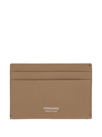 Ferragamo Women Gancini Grained Leather Card Holder