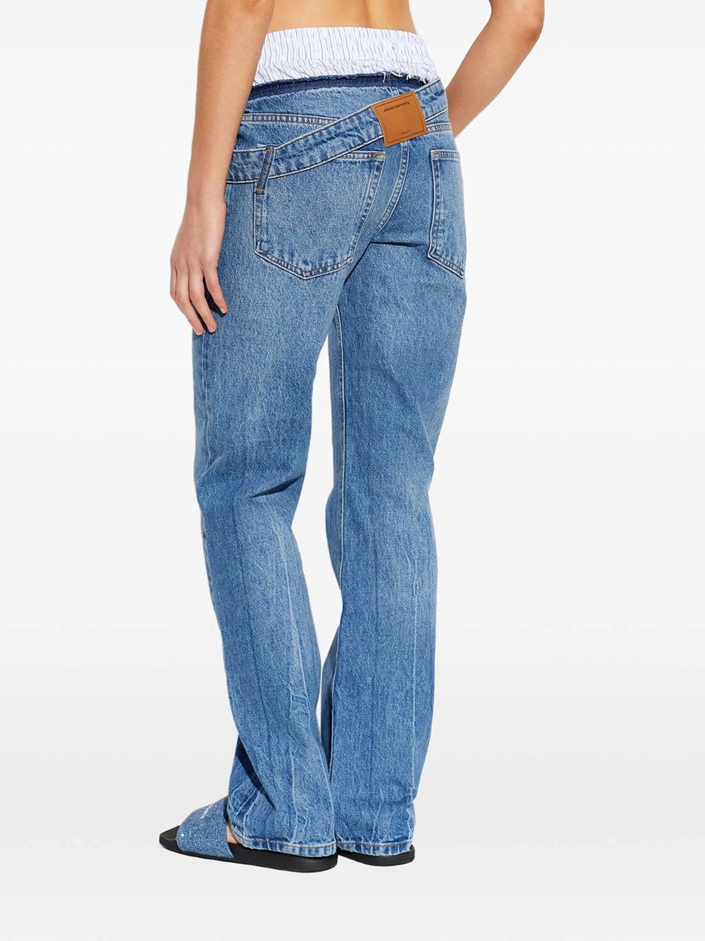 ALEXANDER WANG Alexander Wang Women Boxer Detail And Drop Waistband Slim Fit Jeans