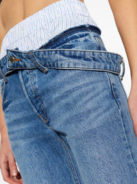 ALEXANDER WANG Alexander Wang Women Boxer Detail And Drop Waistband Slim Fit Jeans