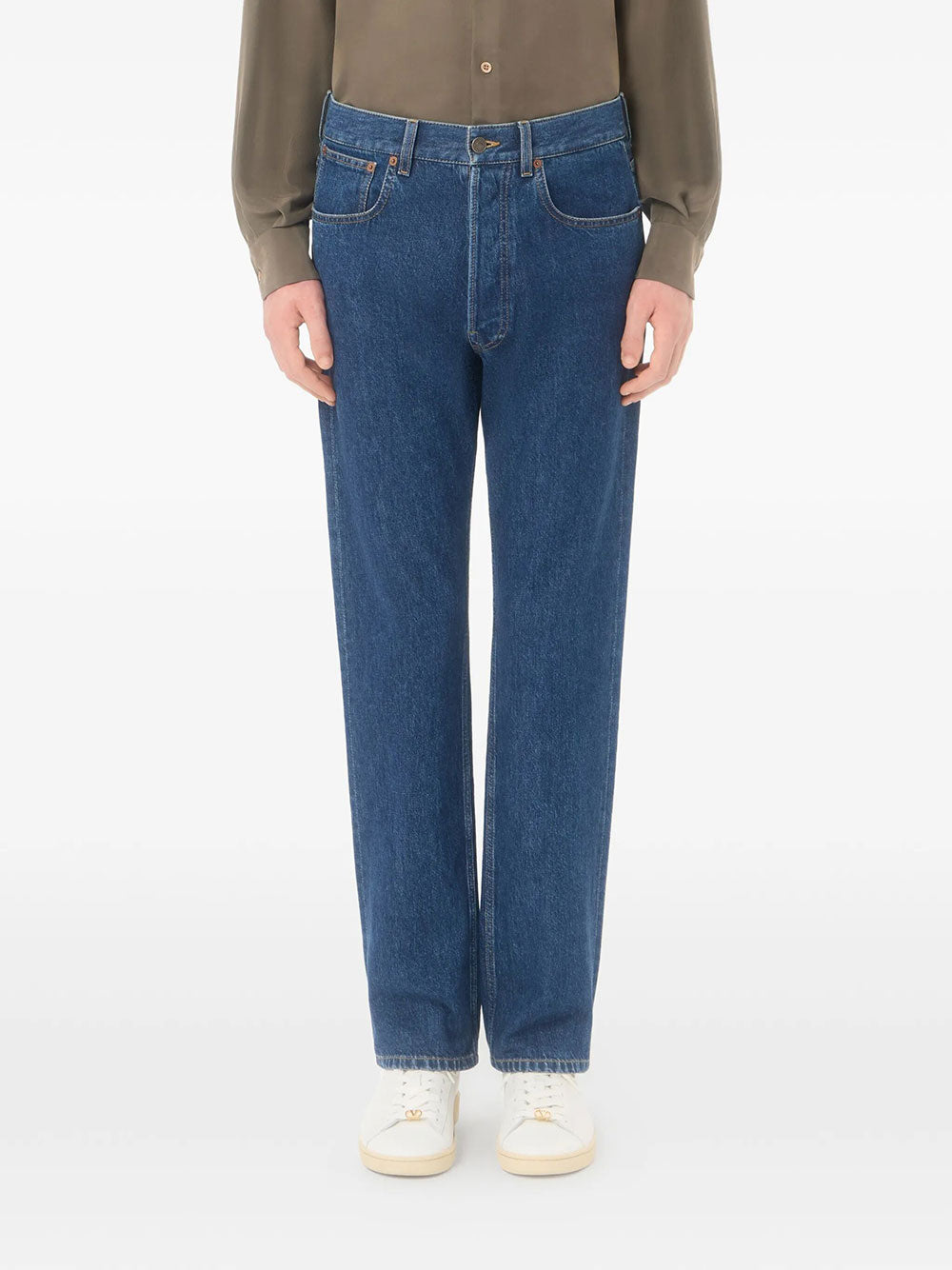 VALENTINO GARAVANI Valentino Garavani Men Valentino Denim Trousers With Vgold
