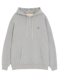 Valentino Garavani Men Valentino Cotton Hoodie With Vlogo Embroidery