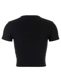 FENDI Lea Ribbed Logo-Patch T-Shirt Women