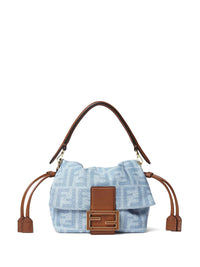 Fendi Women Mamma Baguette Small Ff Denim Mini-Bag