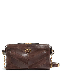 VALENTINO GARAVANI Borsa Piccola A Spalla Panthea In Suede E Nappa Motivo Chevron Women