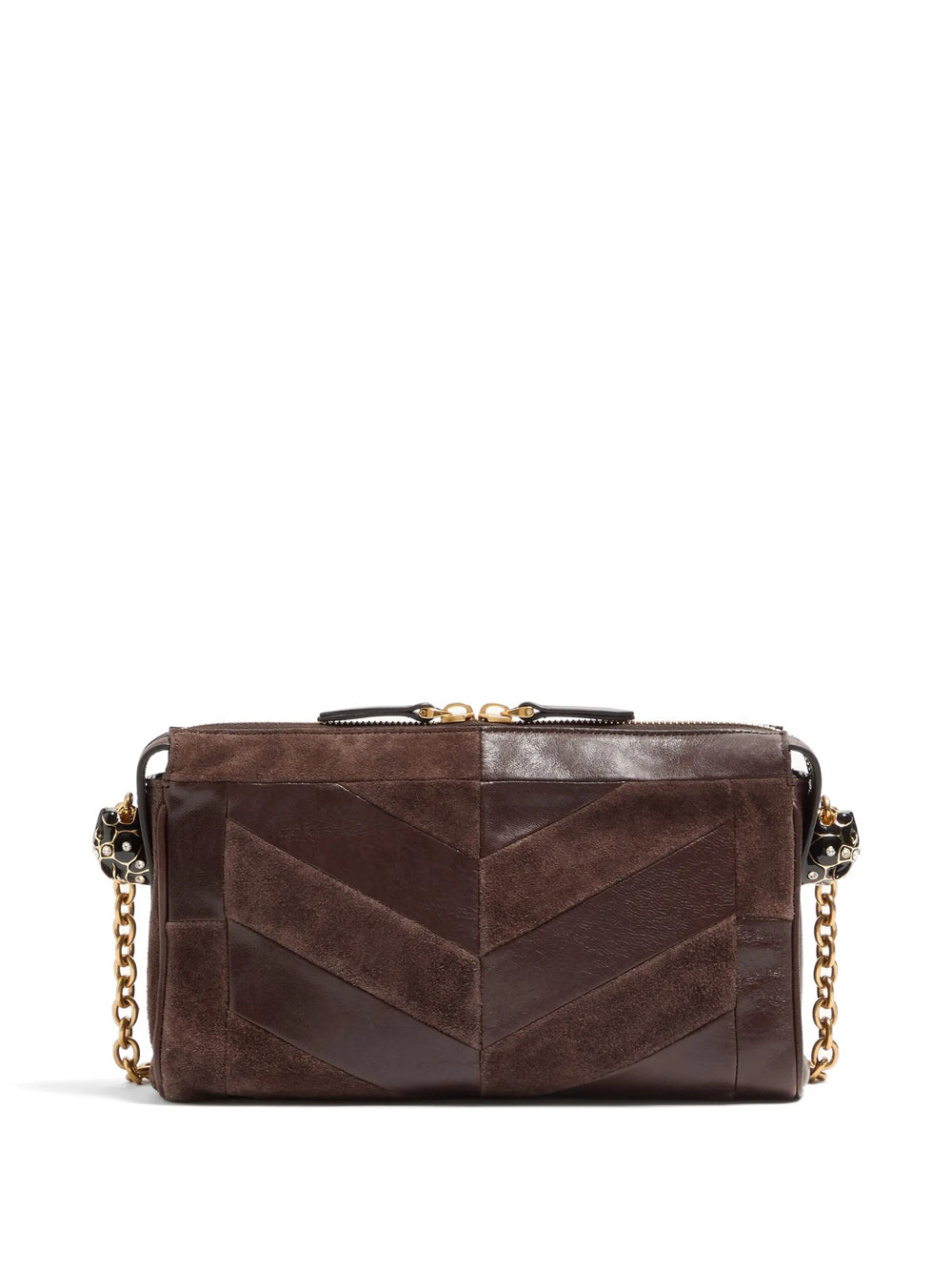 VALENTINO GARAVANI Borsa Piccola A Spalla Panthea In Suede E Nappa Motivo Chevron Women