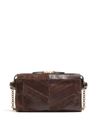 VALENTINO GARAVANI Borsa Piccola A Spalla Panthea In Suede E Nappa Motivo Chevron Women