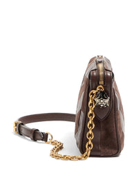 Valentino Garavani Women Borsa Piccola A Spalla Panthea In Suede E Nappa Motivo Chevron