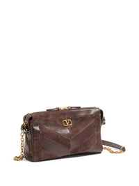 VALENTINO GARAVANI Borsa Piccola A Spalla Panthea In Suede E Nappa Motivo Chevron Women