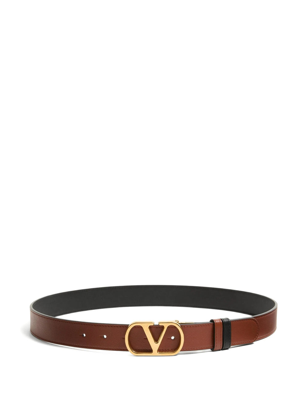 VALENTINO GARAVANI Valentino Garavani Men Cintura Reversibile Vlogo Signature In Vitello Lucido 30 Mm