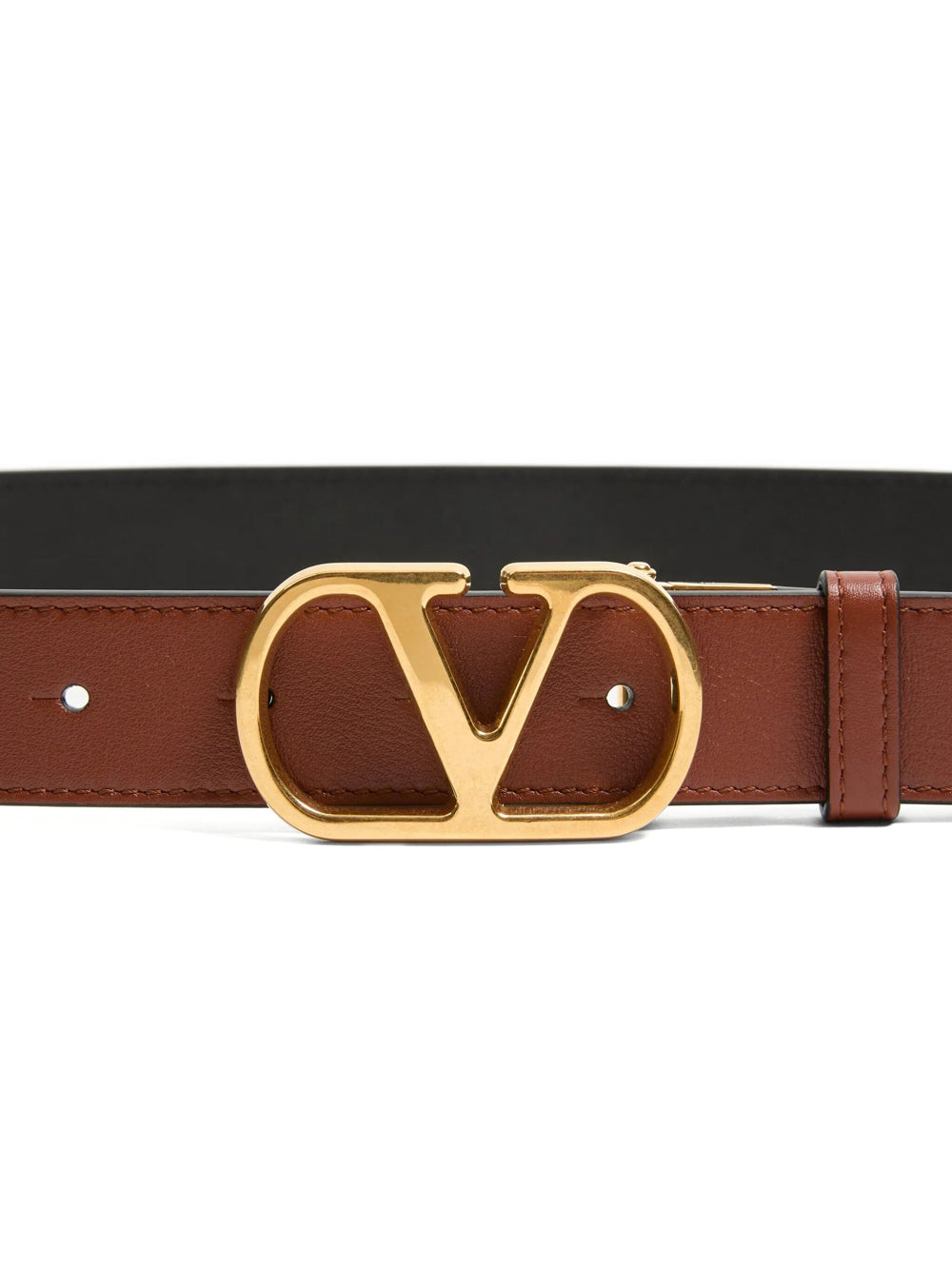 VALENTINO GARAVANI Valentino Garavani Men Cintura Reversibile Vlogo Signature In Vitello Lucido 30 Mm