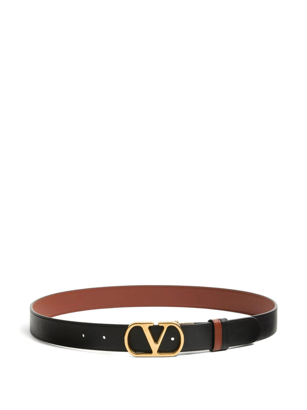 VALENTINO GARAVANI Valentino Garavani Men Cintura Reversibile Vlogo Signature In Vitello Lucido 30 Mm